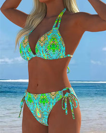 Bikini Coloré Licou Impression