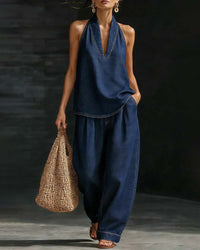 Set Mode Col Halter Jean