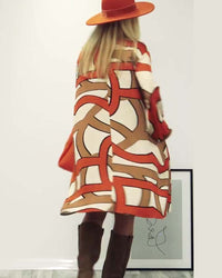 Robe imprimée design col rond