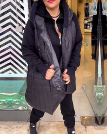 Manteau à capuche décontracté avec poche