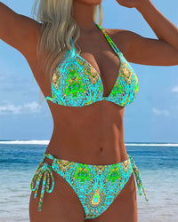 Bikini Coloré Licou Impression
