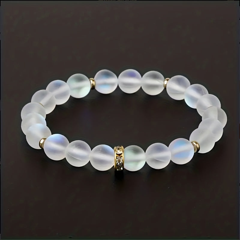 Confiance Bracelet en Perles et Pierre de Lune