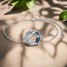 Bracelet ajustable avec pendentif de chien en argent sterling