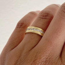 Bague vintage en or avec zircon