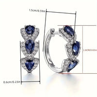 Boucles d'oreilles créoles avec cristal brillant