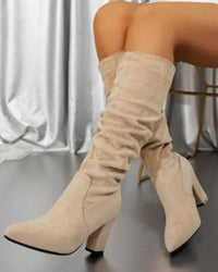 💥 Nouveautés – Déjà En Vente Chaude ! – Bottes À Talons Hauts Unies Et Stylées Pour Femmes