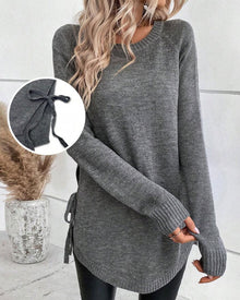 Pull Avec Manches Raglan Et Design De Nœud Latéral