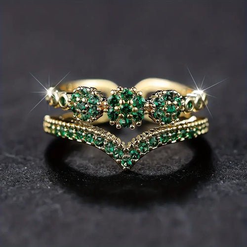 Bague Couronne d'Émeraude