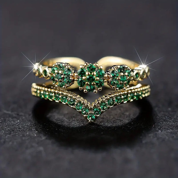 Bague Couronne d'Émeraude