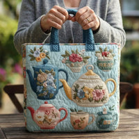 Sac Floral Matelassé Motif Printanier – Deux Tailles