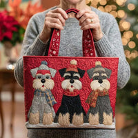 Sac à Main Femme avec trio de Schnauzer – Deux Tailles