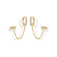 Boucles d'oreilles Chaîne Adella | Or