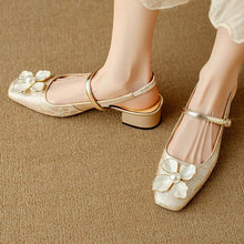 Genine - Escarpins slingback femme à talon bloc