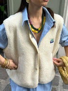 Luciana | Gilet sans manches boutonné pour femme