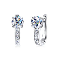 Boucles d'oreilles créoles avec moissanite