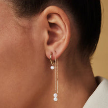 Boucles d'oreilles Perle Suspendue | Or