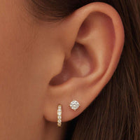 Ensemble de Boucles d'Oreilles Pierres Célestes | Or