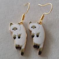 Boucles d'oreilles pendantes en forme de chats