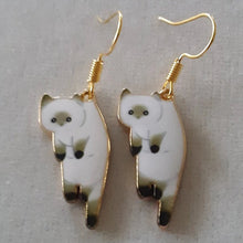 Boucles d'oreilles pendantes en forme de chats