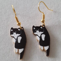 Boucles d'oreilles pendantes en forme de chats