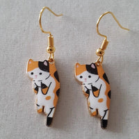 Boucles d'oreilles pendantes en forme de chats