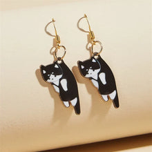 Boucles d'oreilles pendantes en forme de chats