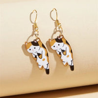 Boucles d'oreilles pendantes en forme de chats