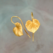 Boucles d'oreilles Feuille d'Or