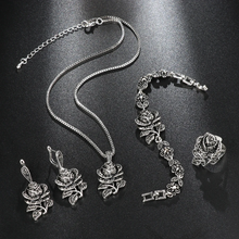 Élégant ensemble en argent avec zircon