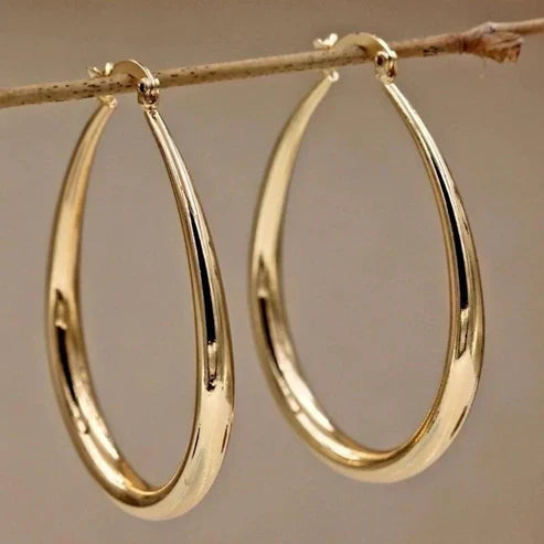 Boucles d'oreilles créoles vintage en or