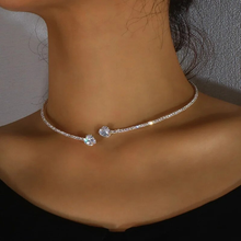 Collier vintage avec double zirconia