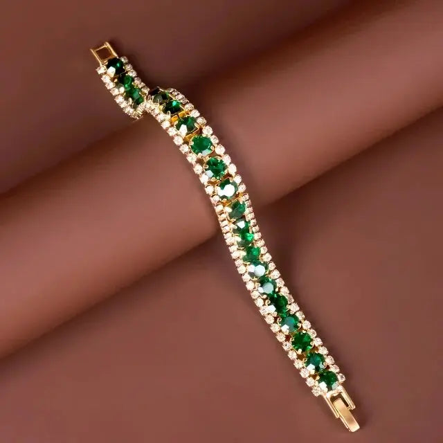 Bracelet doré et vert