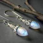 Boucles d'oreilles Moon Crystal en argent