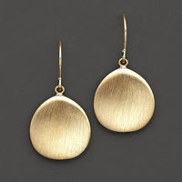 Boucles d'oreilles vintage avec plaque dorée