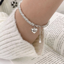Bracelet élégant avec cœur en argent
