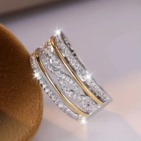 Bague Tressée Brillante avec Zircon