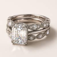 Bague Vintage en Argent avec Diamants