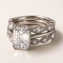 Bague Vintage en Argent avec Diamants