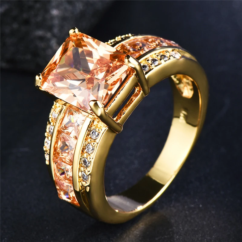 Bague avec cristal orange