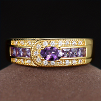 Bague en Or Vintage avec Zirconia Violette