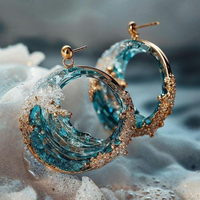 Boucles d'oreilles exotiques océaniques