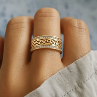 Bague en Or Brillant Creux
