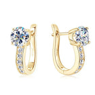 Boucles d'oreilles créoles avec moissanite