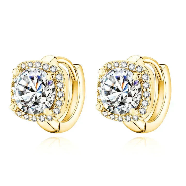 Boucles d'oreilles Nadine – Design carré