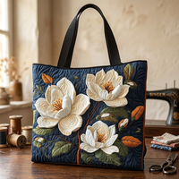 Sac Floral Matelassé Magnolia Délicate – Deux Tailles