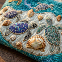 Sac Artistique Matelassé Tortues – Deux Tailles