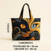 Sac matelassé chat mystérieux – Spacieux et léger