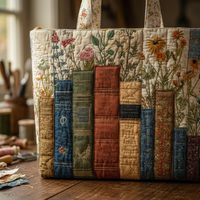 Sac matelassé livres et fleurs – Pour les Amoureux des Livres