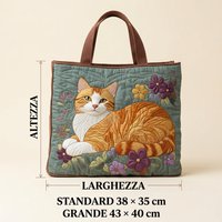 Sac matelassé chat rouge – Spacieux et léger