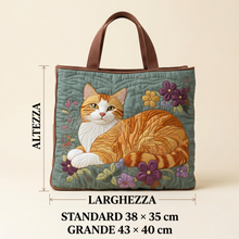 Sac matelassé chat rouge – Spacieux et léger